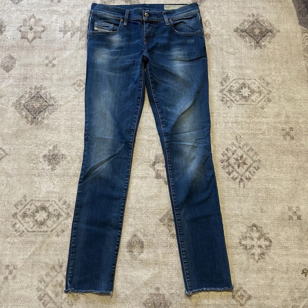 Women's Dark Blue Slim Straight Jeans